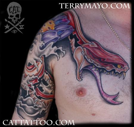 Tattoos - Red Serpent 01 - 57591